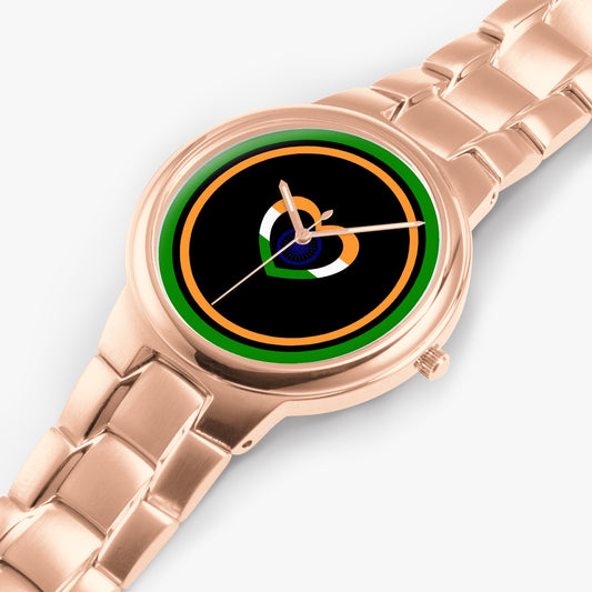 India Love Stainless Steel Luxury Women's Watch - Rose Gold / Silver / Black
