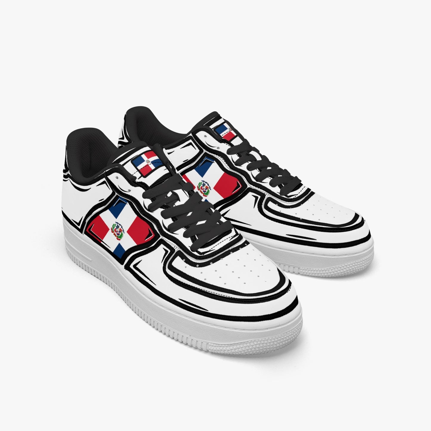 Dominican Cartoon Force 1 Low Tops (White) - Men's & Women's