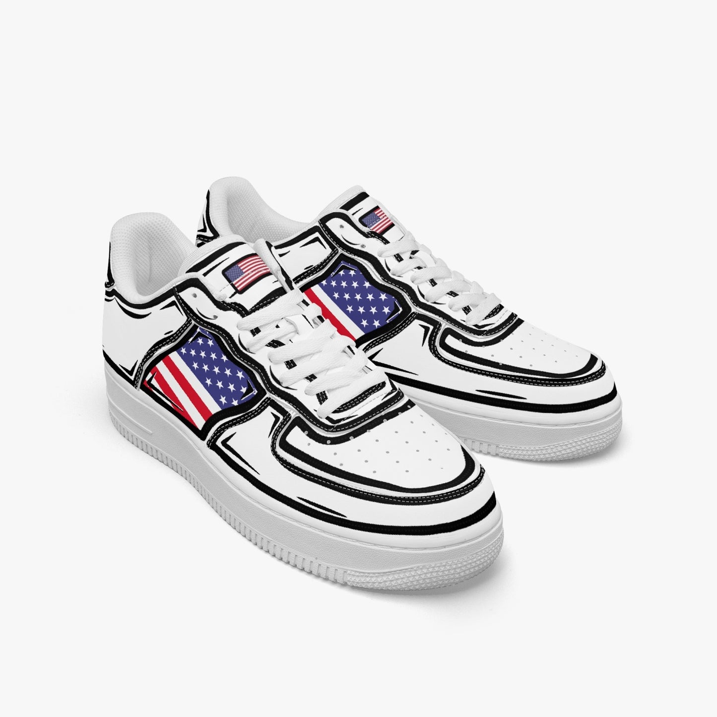 USA Cartoon Force 1 Low Tops (White) - Men's & Women's