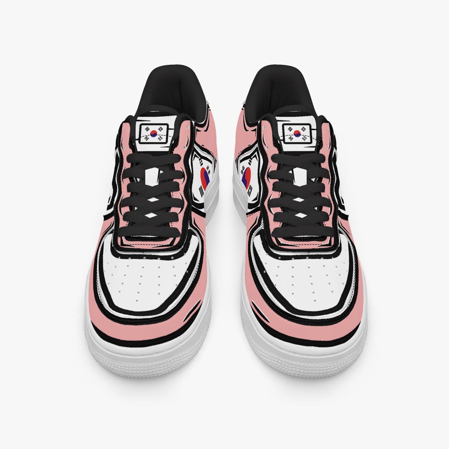 South Korea Cartoon Force 1 Low Tops (Pink) - Men's & Women's