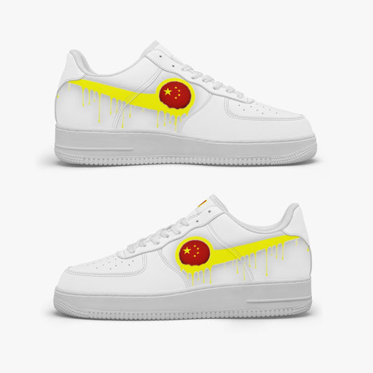 China Yellow Drip R-Force 1 Low Tops (White) - Men's & Women's