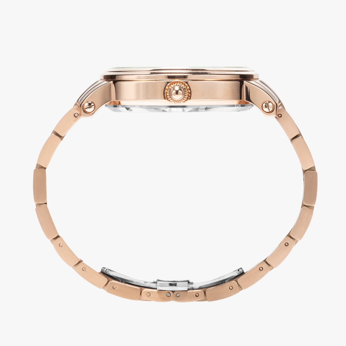 Dominican Pride Stainless Steel Luxury Men's Watch - Silver / Rose Gold / Black