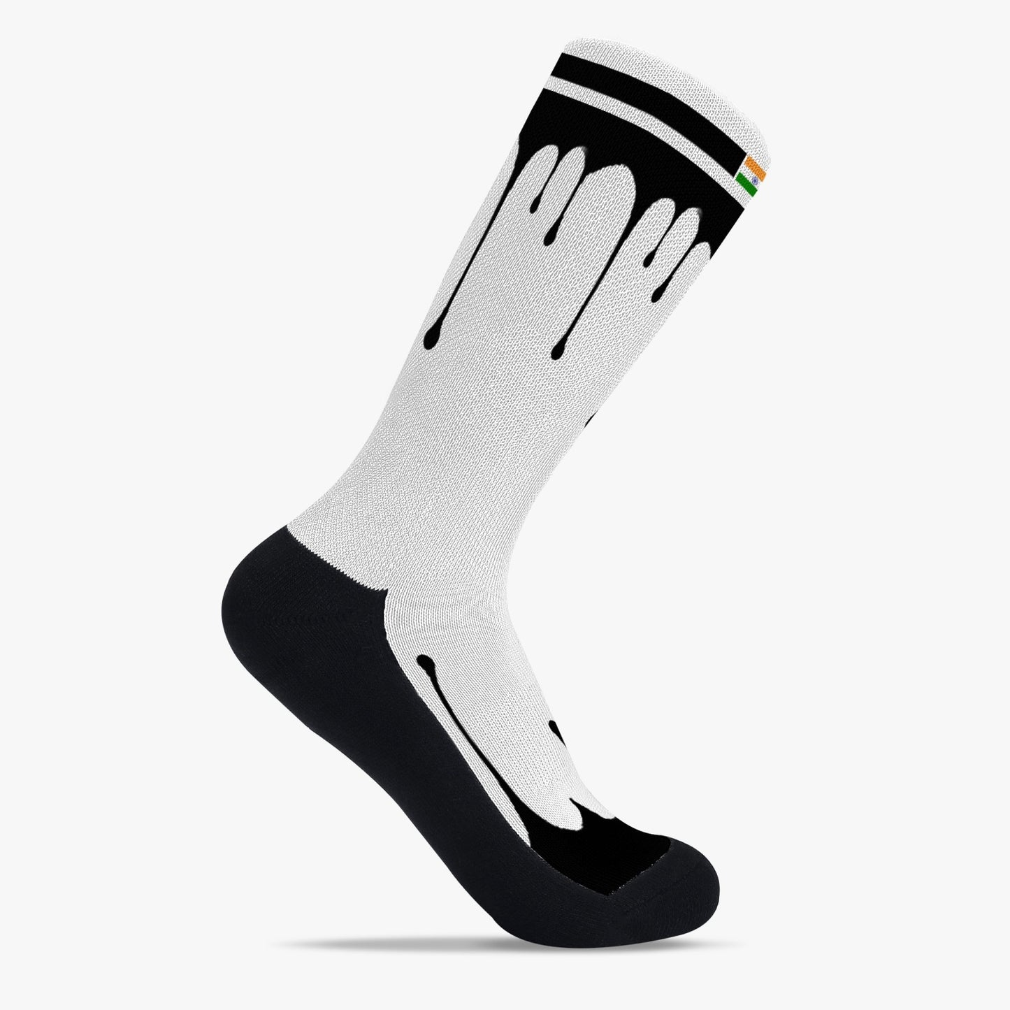 India Drip Sport Socks (Black Drip)