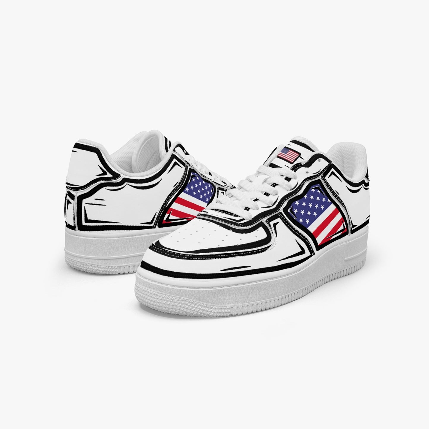 USA Cartoon Force 1 Low Tops (White) - Men's & Women's