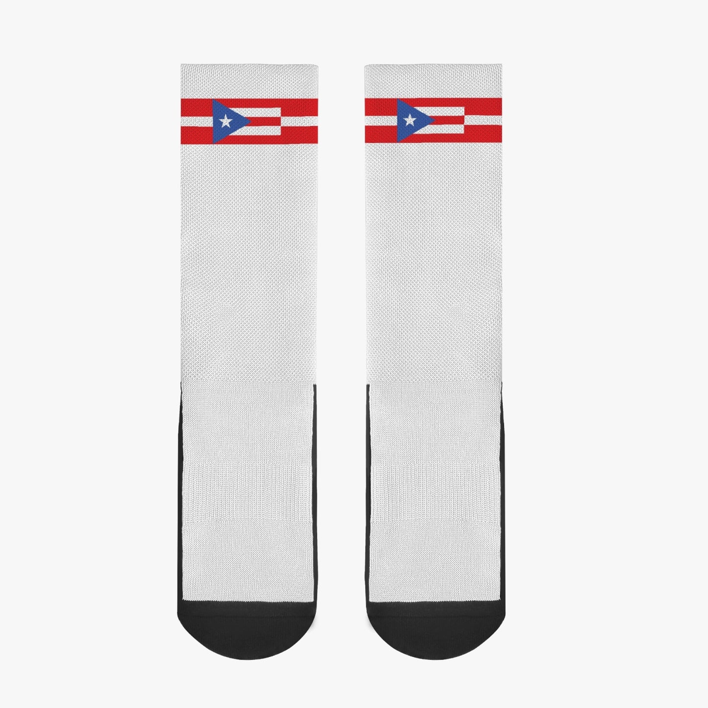 Puerto Rico Pride Sport Socks (White)