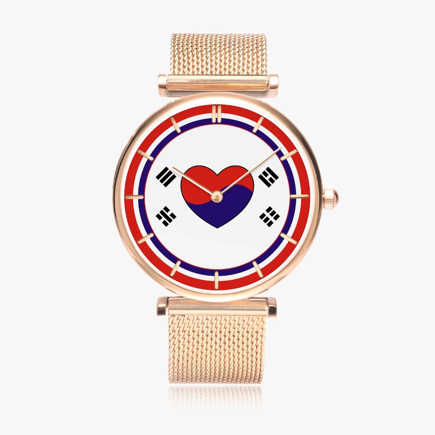 South Korea Love Ultra Thin Women's Quartz Watch - Gold / Rose Gold / Silver