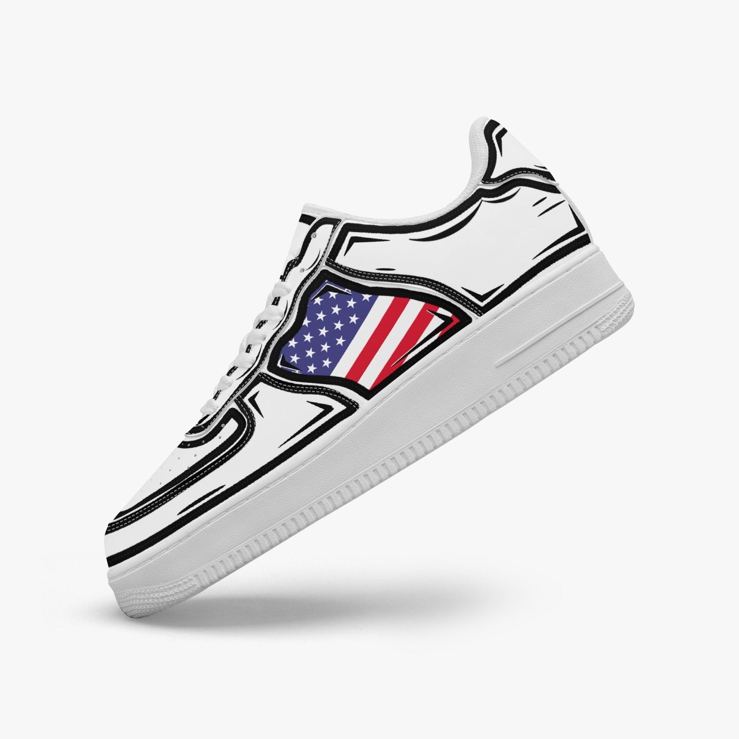 USA Cartoon Force 1 Low Tops (White) - Men's & Women's