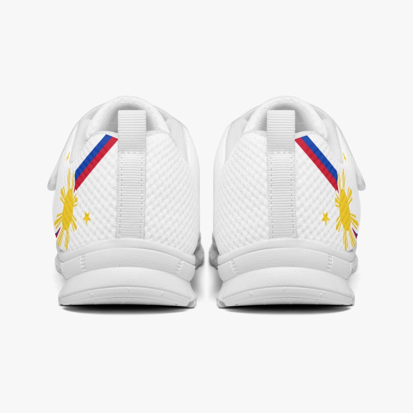 Philippines Pride Kid's Lightweight Velcro Mesh Sneaker - White