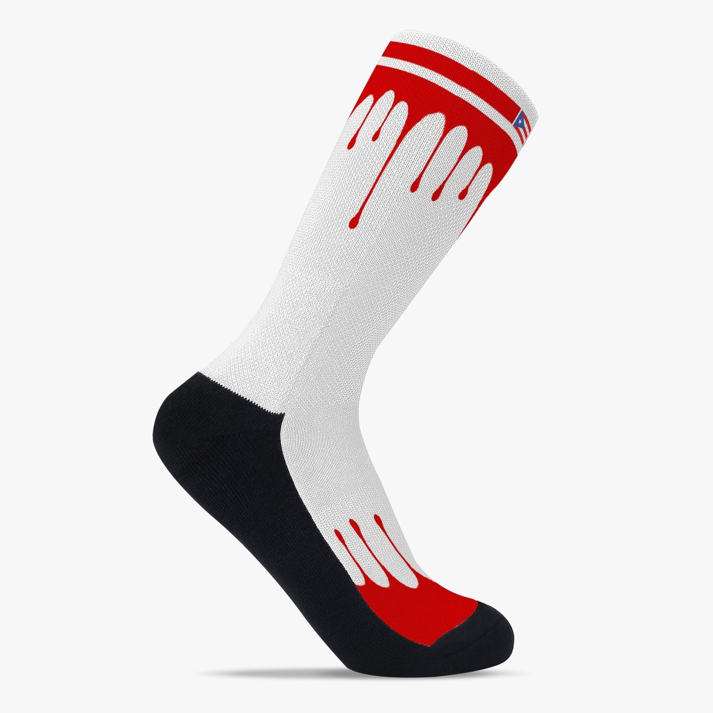 Puerto Rico Drip Sport Socks (Red Drip)