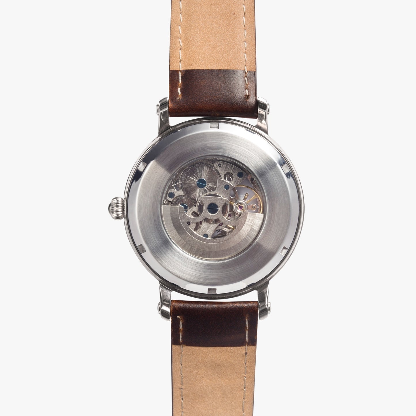 Cuba Pride Premium Leather Men's Watch - Silver / Rose Gold / Black