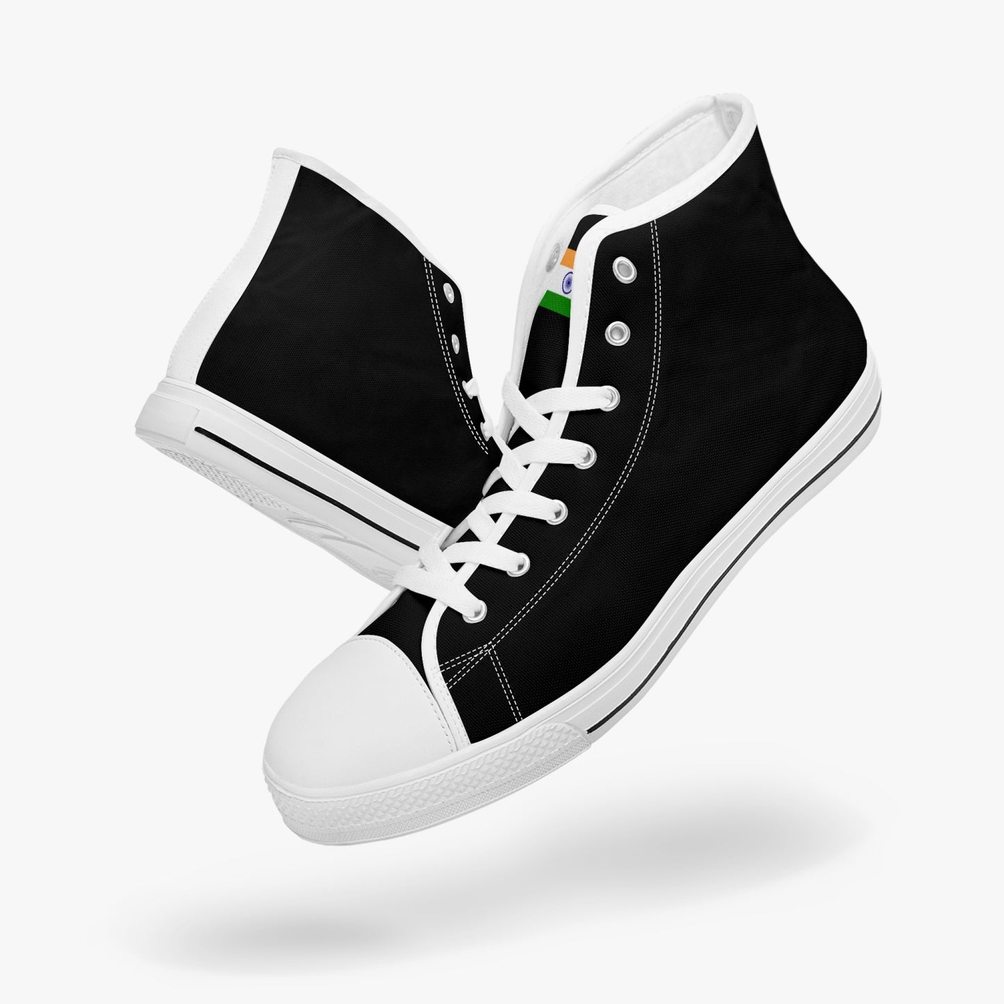 India Classic Canvas High Tops (Black) - Men's & Women's
