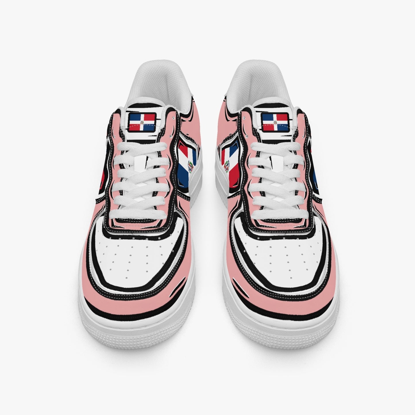 Dominican Cartoon Force 1 Low Tops (Pink) - Men's & Women's