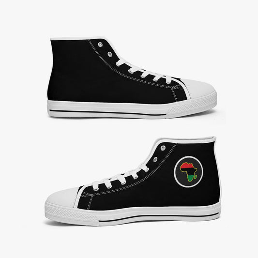 Africa Classic Canvas High Tops (Black) - Men's & Women's