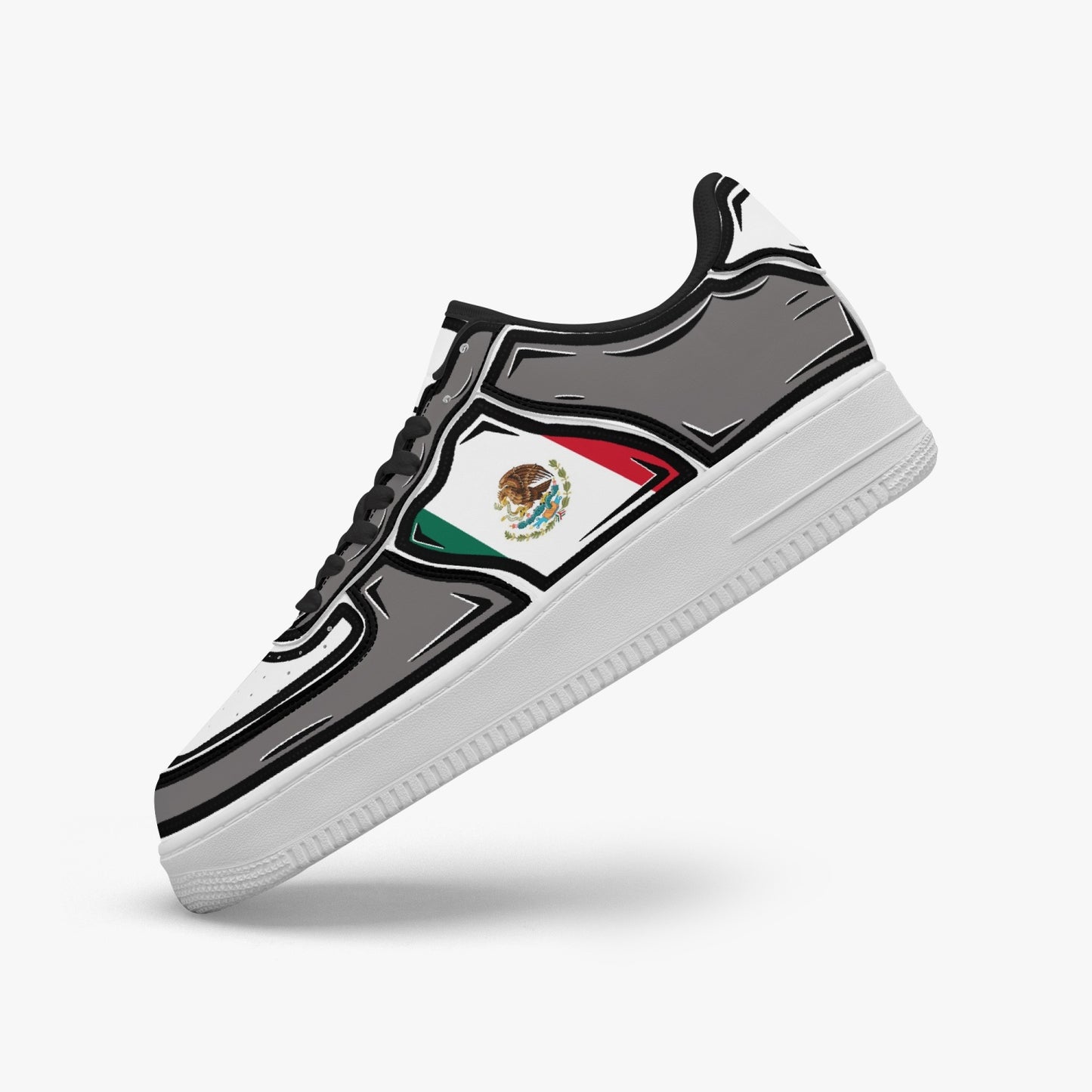 Mexico Cartoon Force 1 Low Tops (Gray) - Men's & Women's