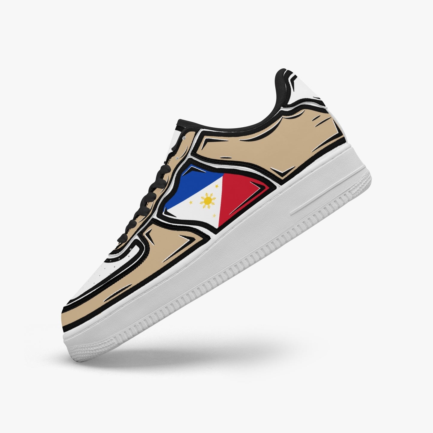 Philippines Cartoon Force 1 Low Tops (Tan) - Men's & Women's