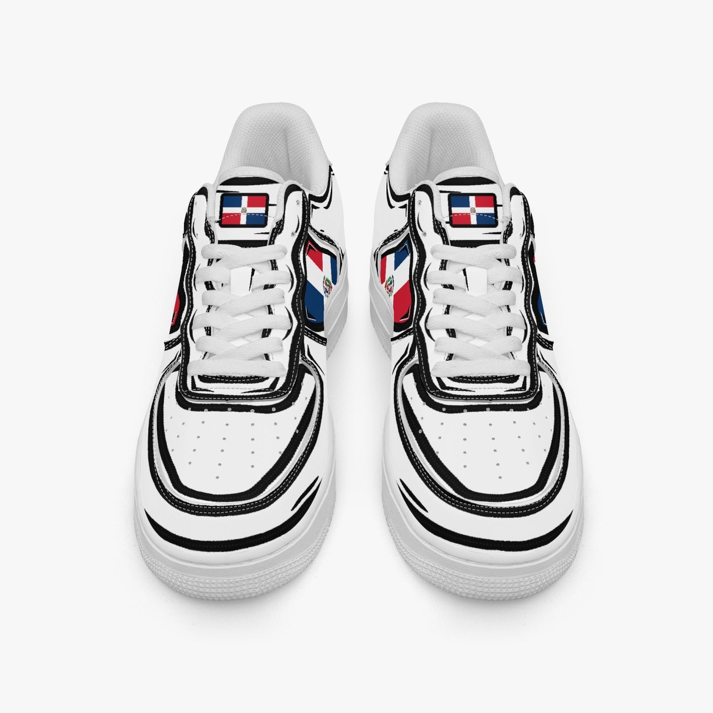 Dominican Cartoon Force 1 Low Tops (White) - Men's & Women's