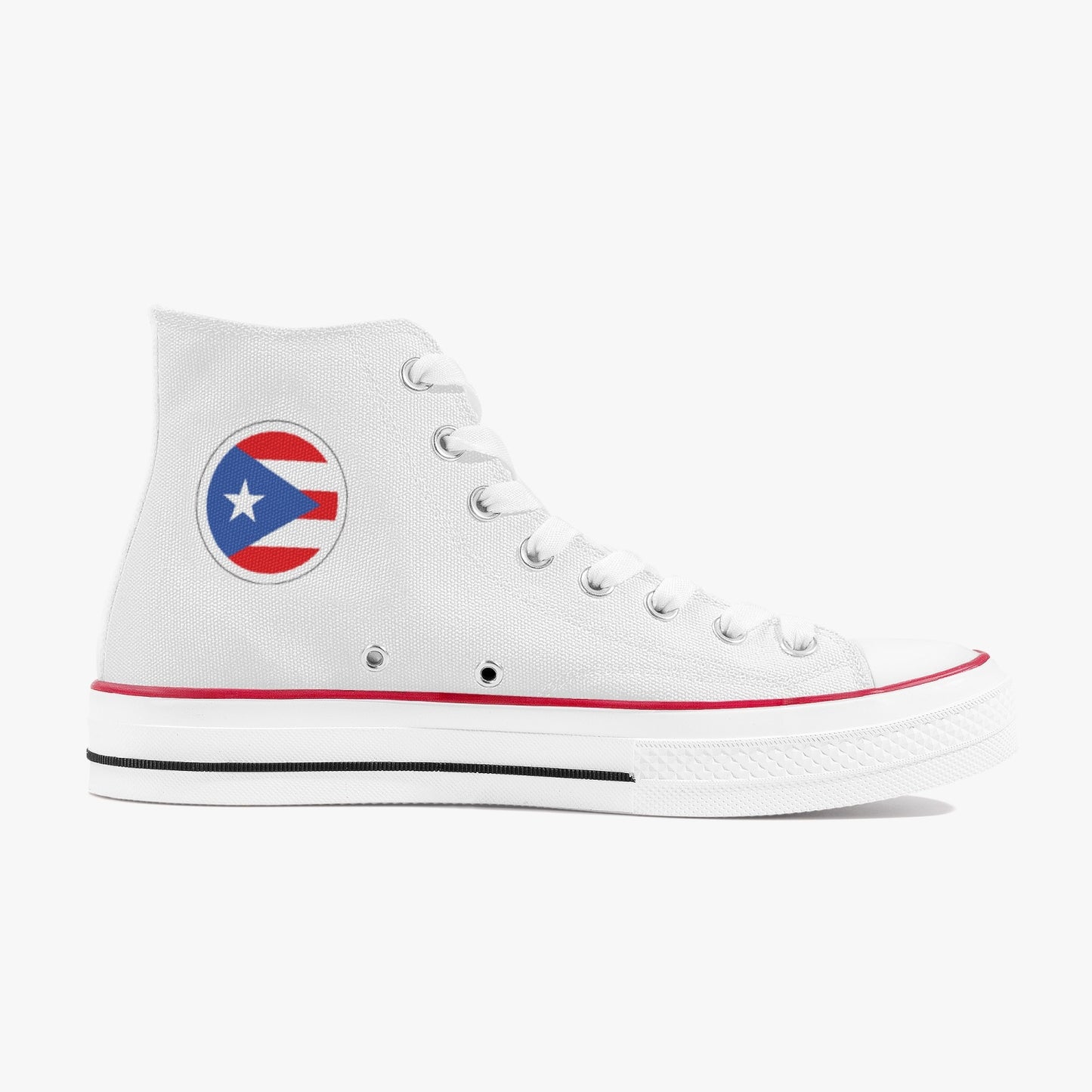 Puerto Rico Classic Canvas High Tops (White) - Men's & Women's