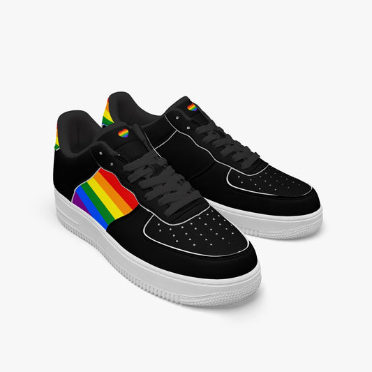 Rainbow Pride R-Force 1 Low Tops (Black) - Men's & Women's