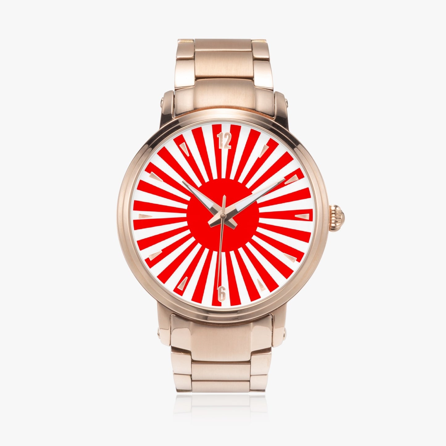 Japan Pride Stainless Steel Luxury Men's Watch - Silver / Rose Gold / Black