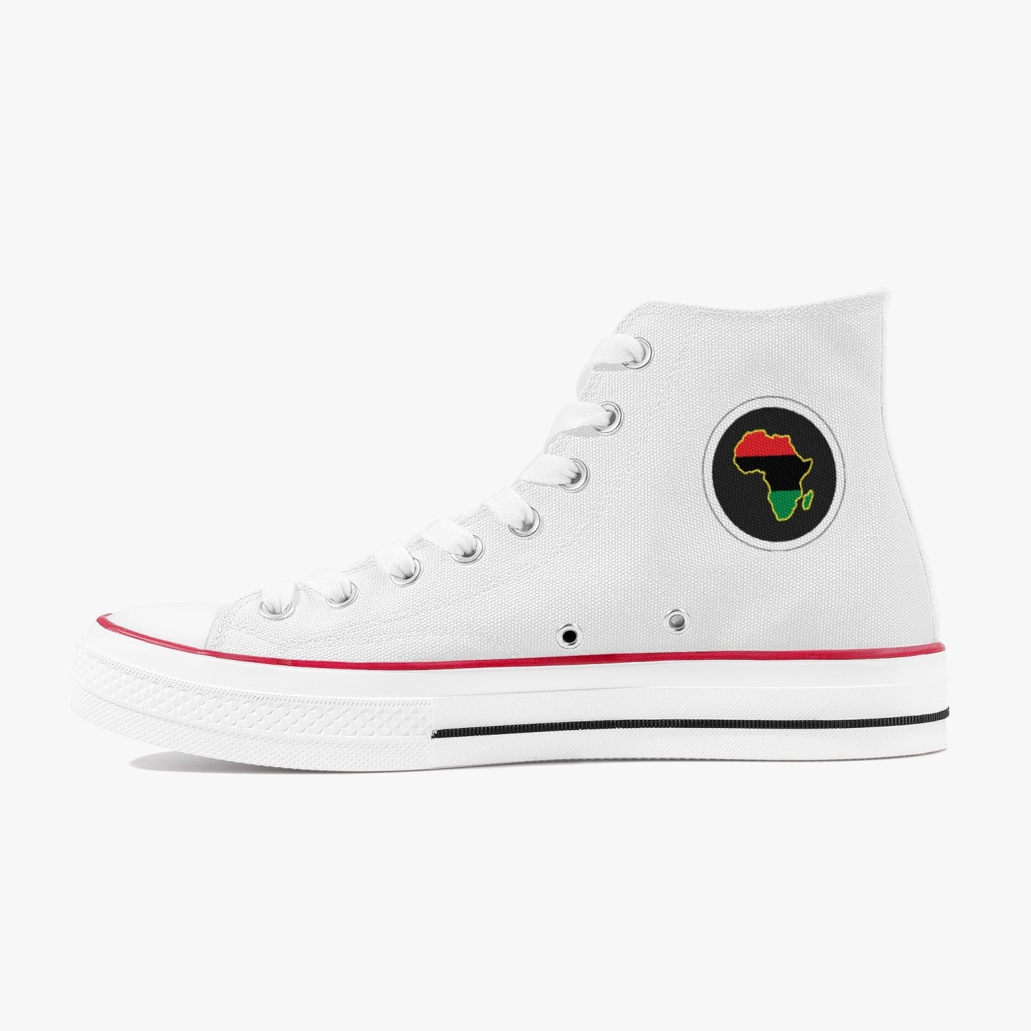 Africa Classic Canvas High Tops (White) - Men's & Women's