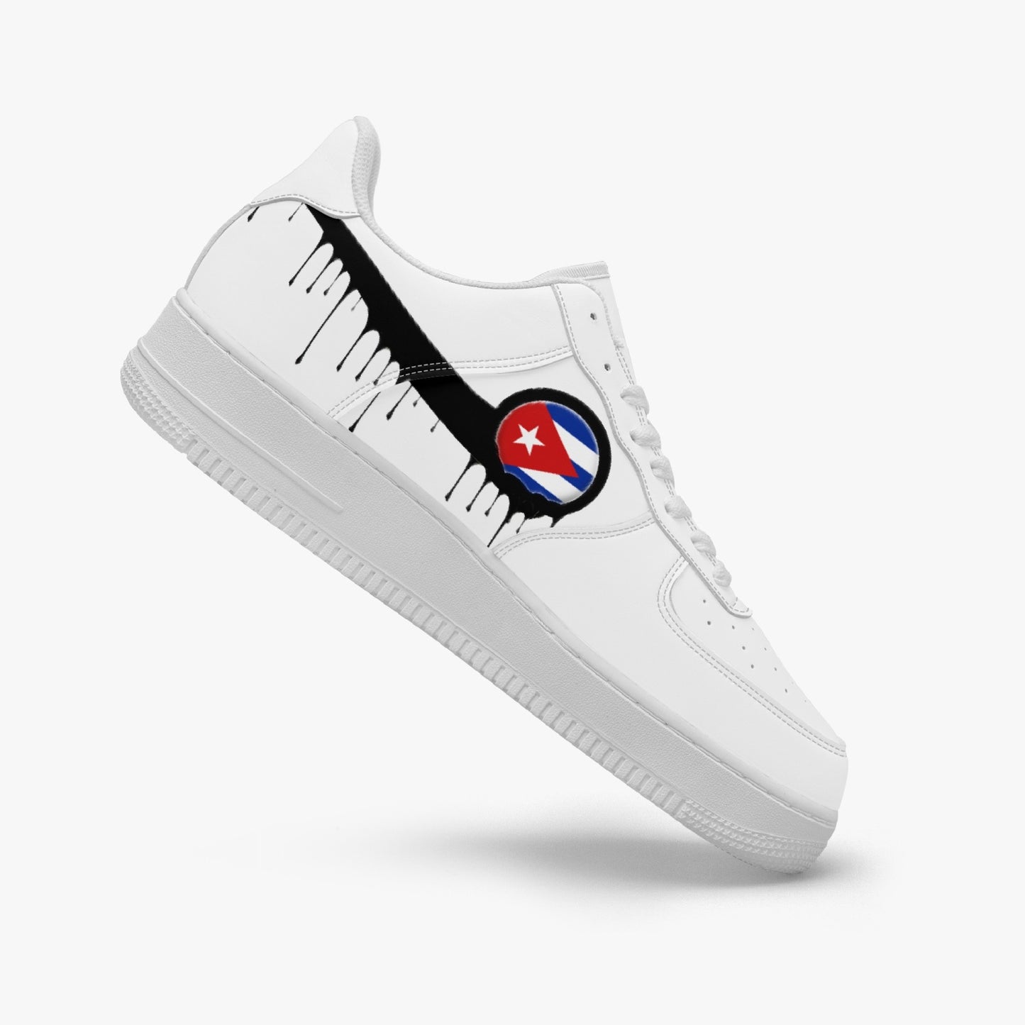 Cuba Black Drip R-Force 1 Low Tops (White) - Men's & Women's