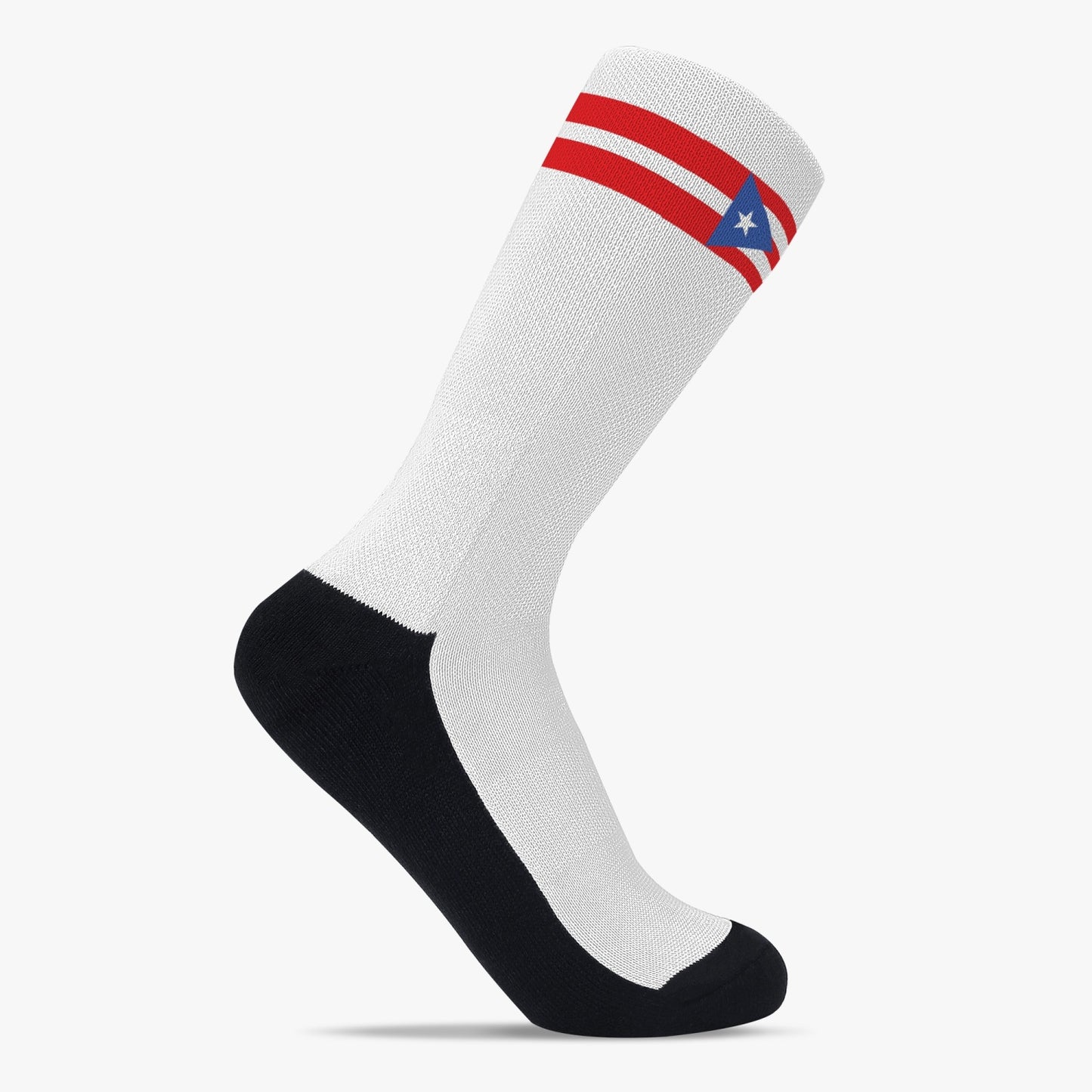 Puerto Rico Pride Sport Socks (White)