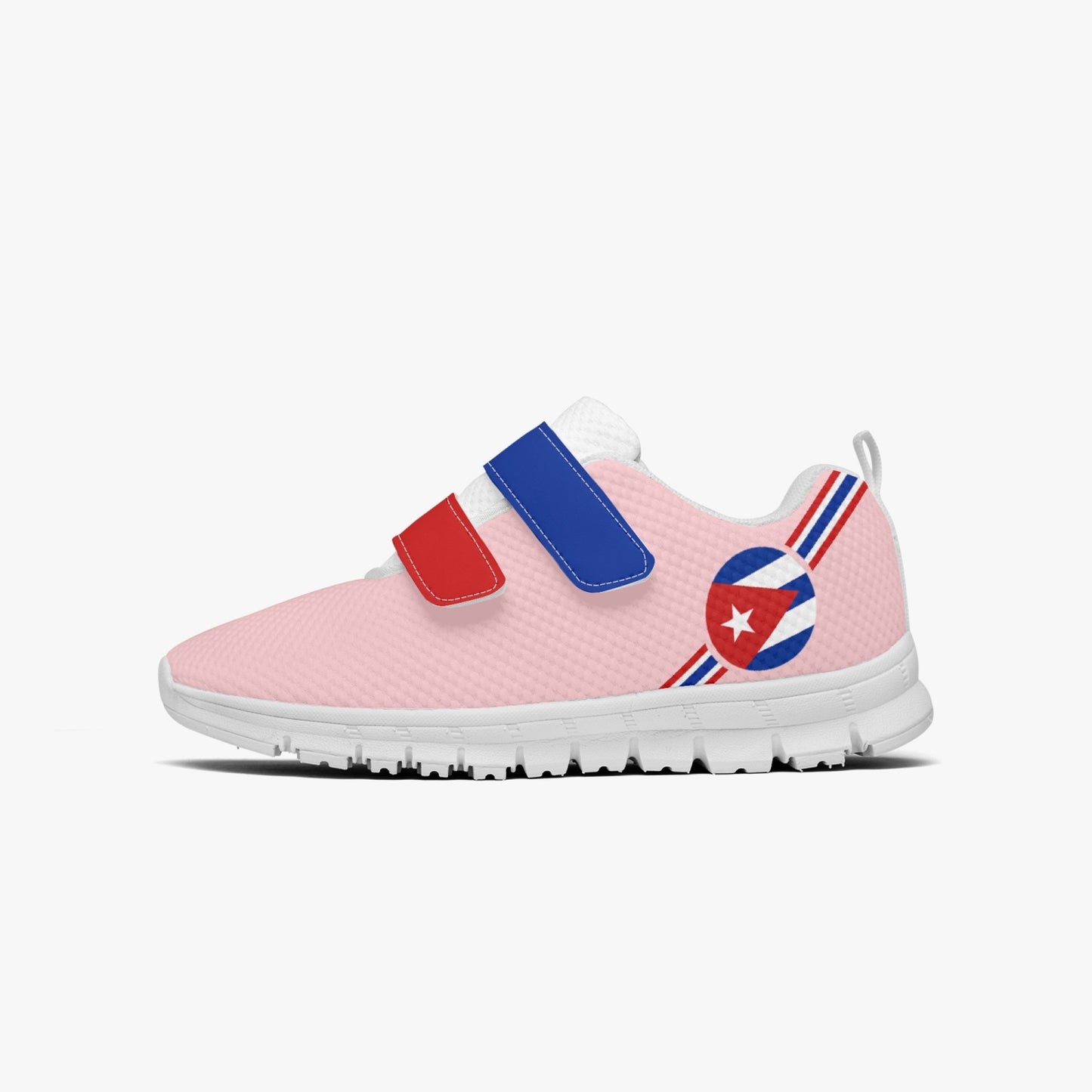 Cuba Pride Kid's Lightweight Velcro Mesh Sneaker - Pink