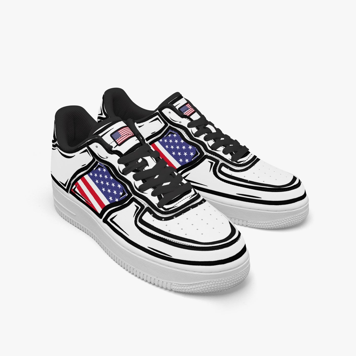 USA Cartoon Force 1 Low Tops (White) - Men's & Women's
