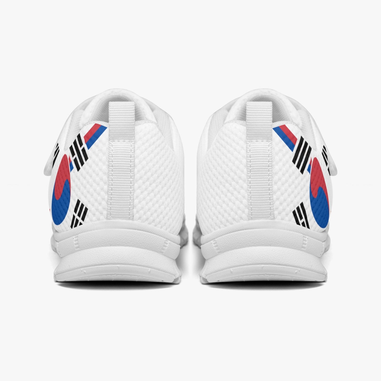 South Korea Pride Kid's Lightweight Velcro Mesh Sneaker - White