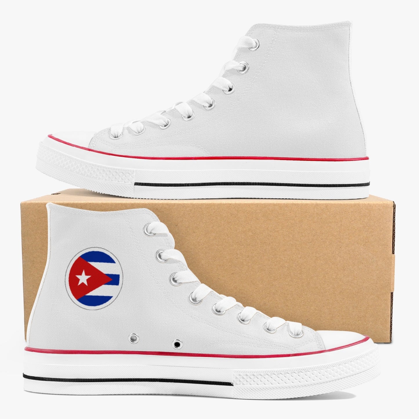 Cuba Classic Canvas High Tops (White) - Men's & Women's