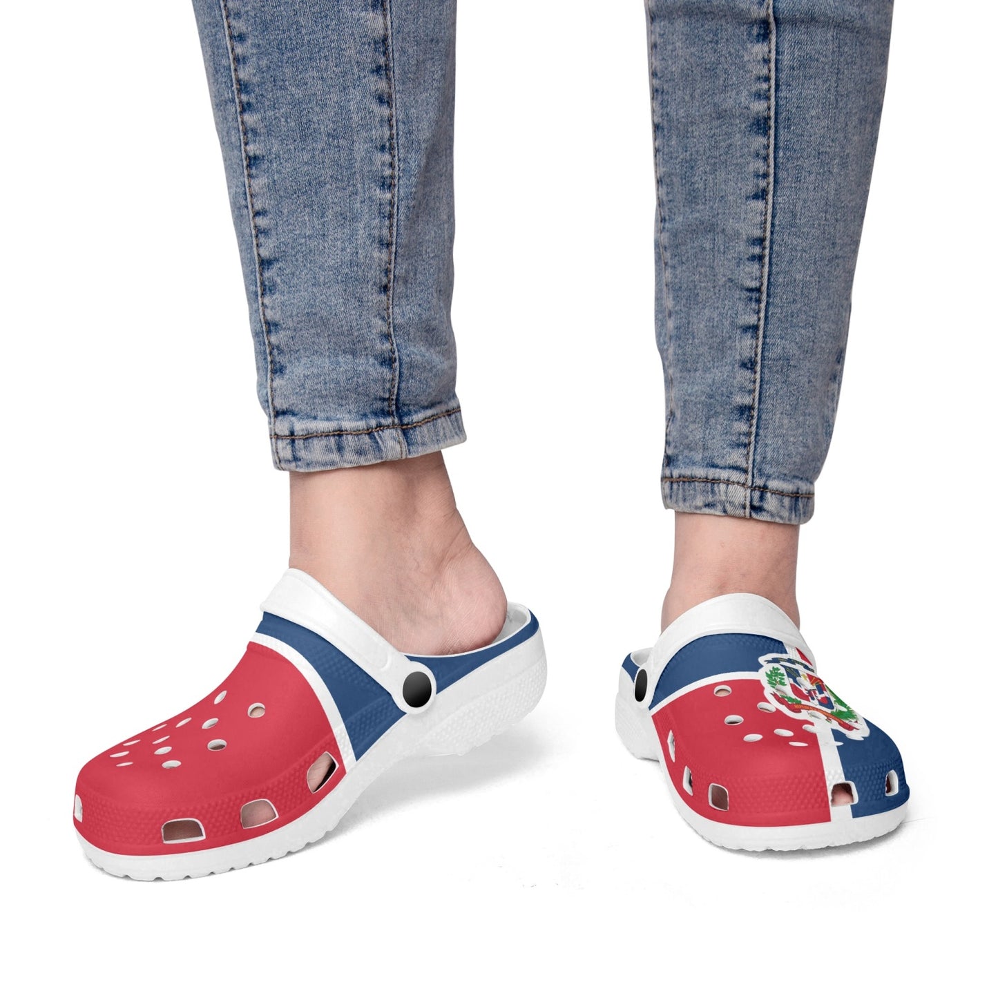 Dominican Republic Flag Clogs - Men's & Women's