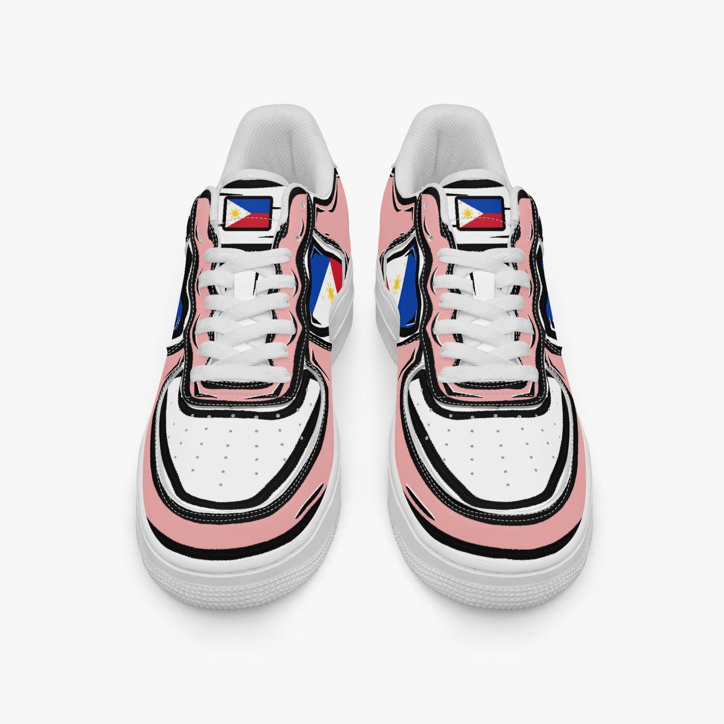 Philippines Cartoon Force 1 Low Tops (Pink) - Men's & Women's