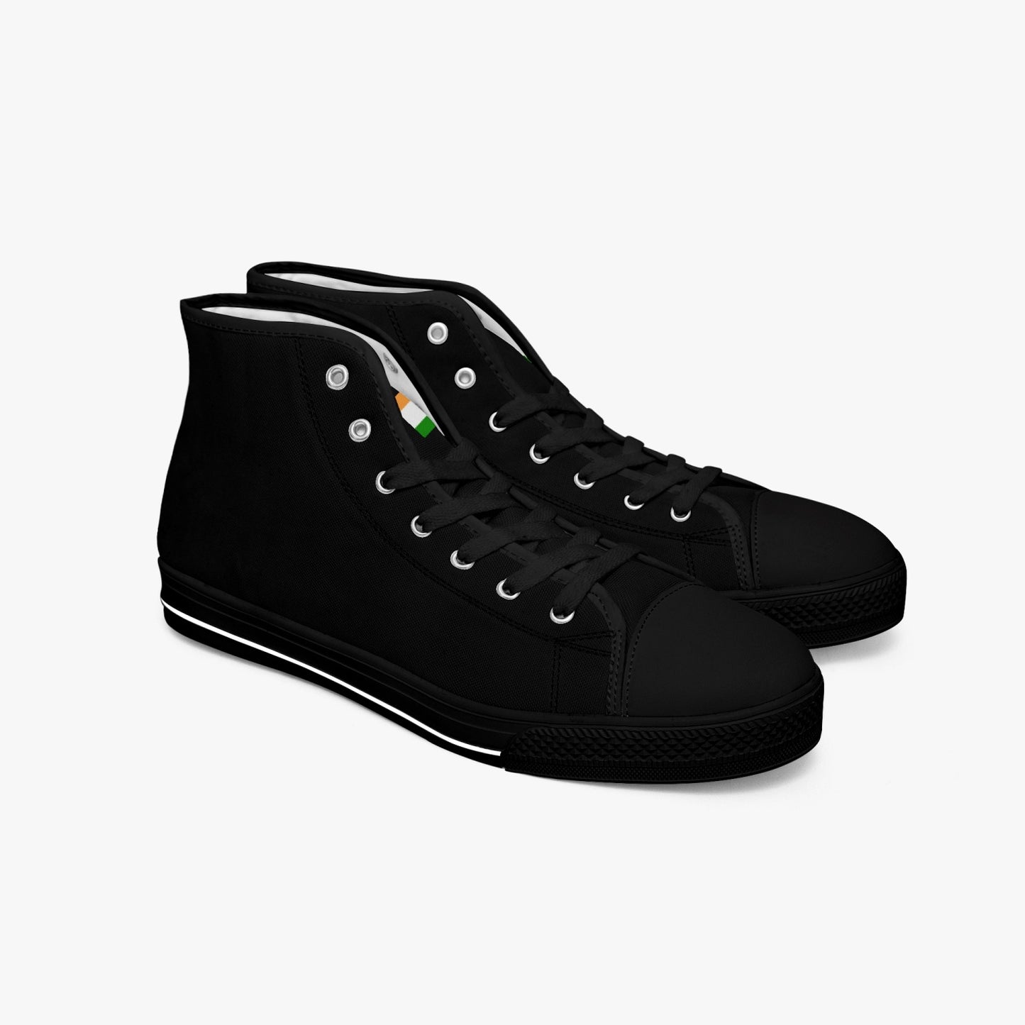 India Classic Canvas High Tops (Black) - Men's & Women's
