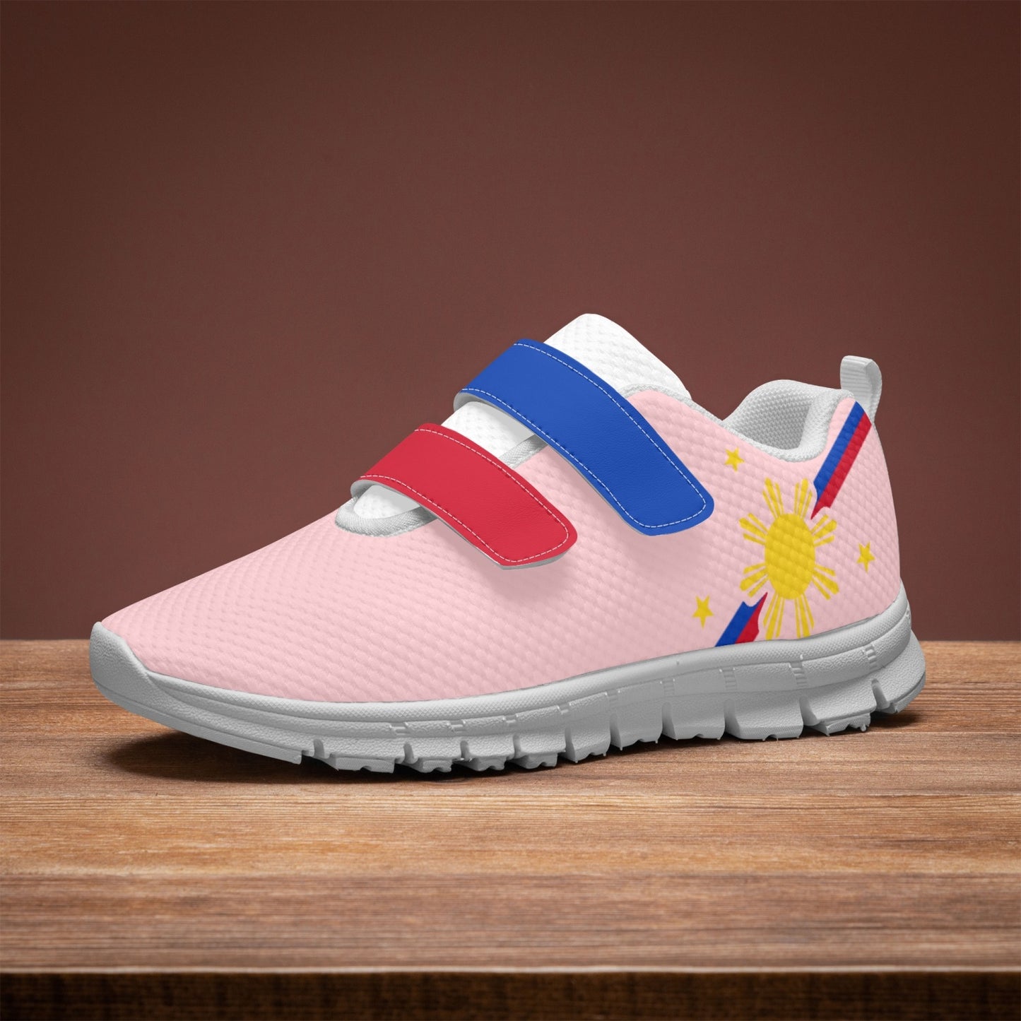 Philippines Pride Kid's Lightweight Velcro Mesh Sneaker - Pink