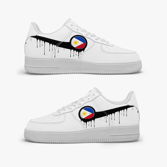 Philippines Black Drip R-Force 1 Low Tops (White) - Men's & Women's