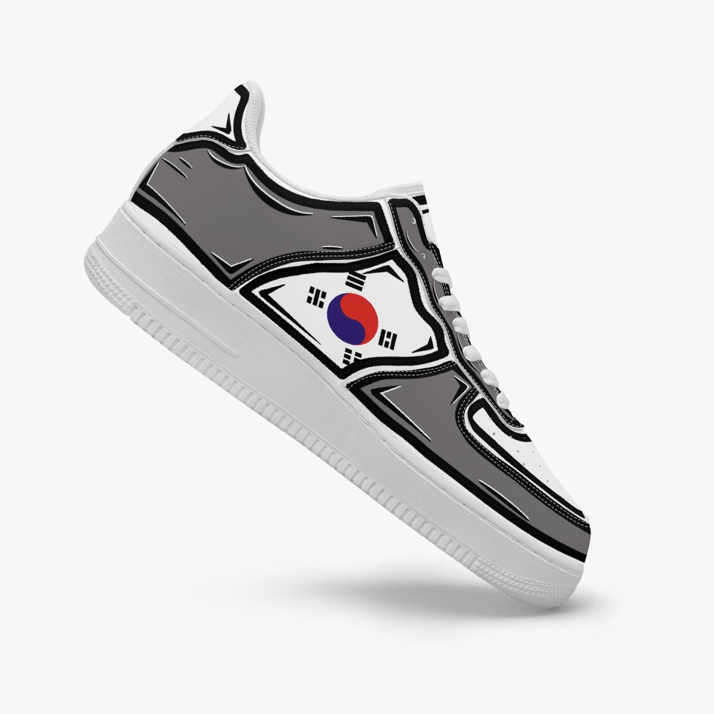 South Korea Cartoon Force 1 Low Tops (Gray) - Men's & Women's