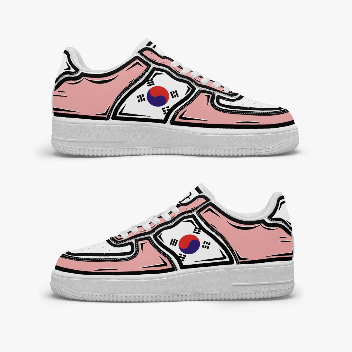 South Korea Cartoon Force 1 Low Tops (Pink) - Men's & Women's