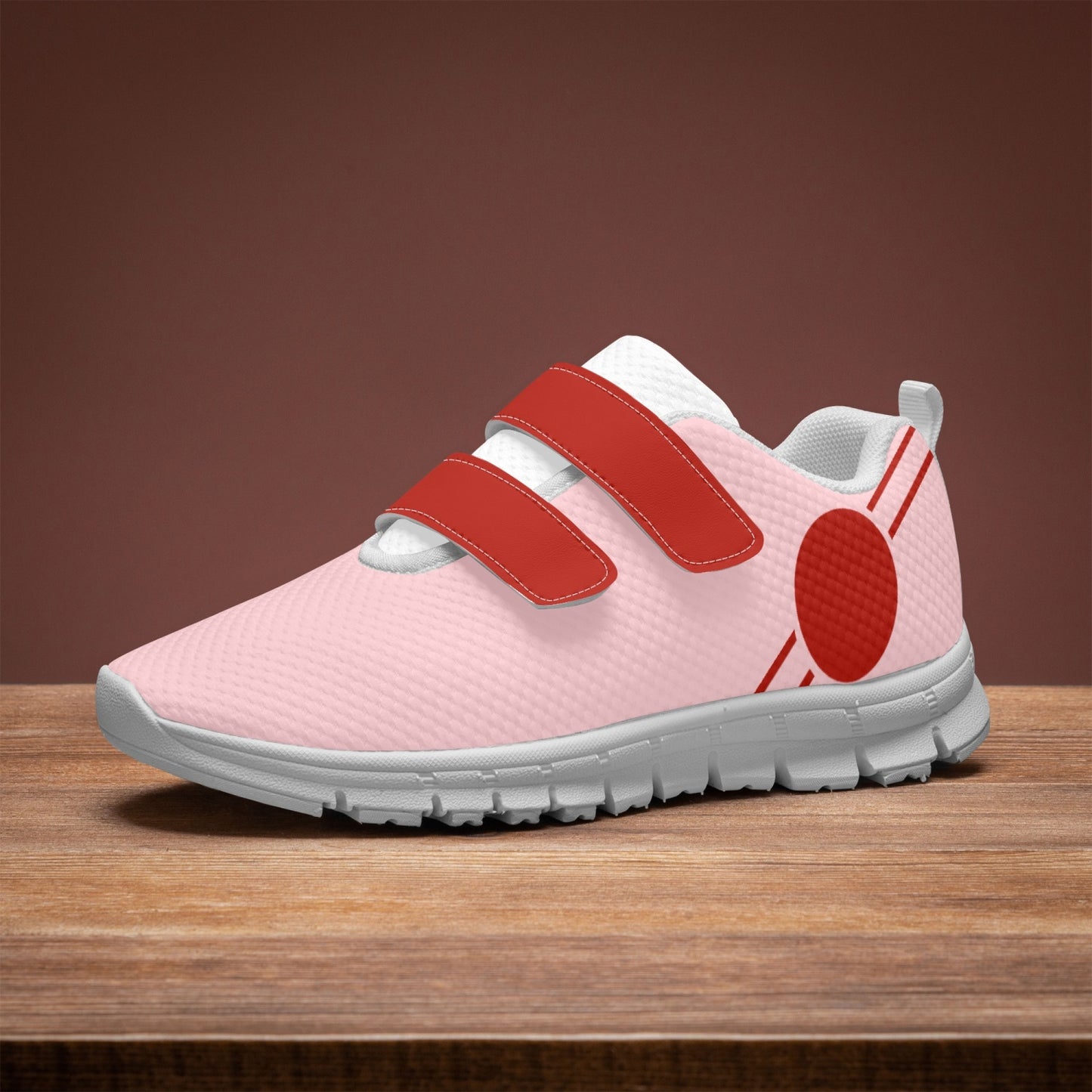 Japan Pride Kid's Lightweight Velcro Mesh Sneaker - Pink