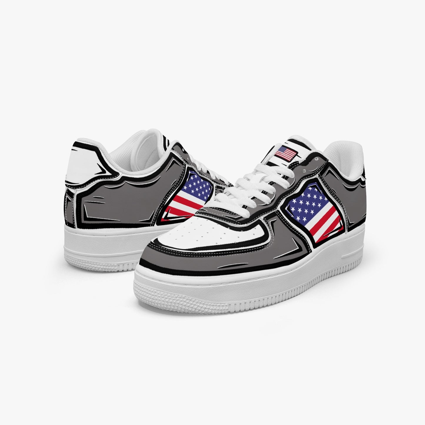 USA Cartoon Force 1 Low Tops (Gray) - Men's & Women's