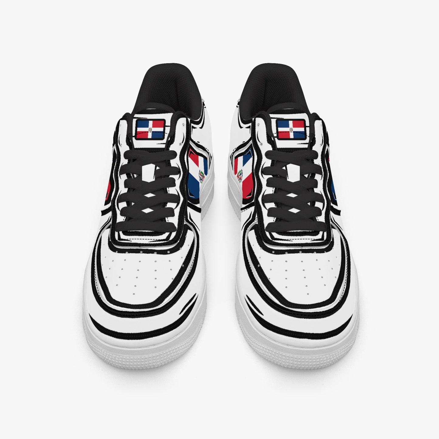 Dominican Cartoon Force 1 Low Tops (White) - Men's & Women's