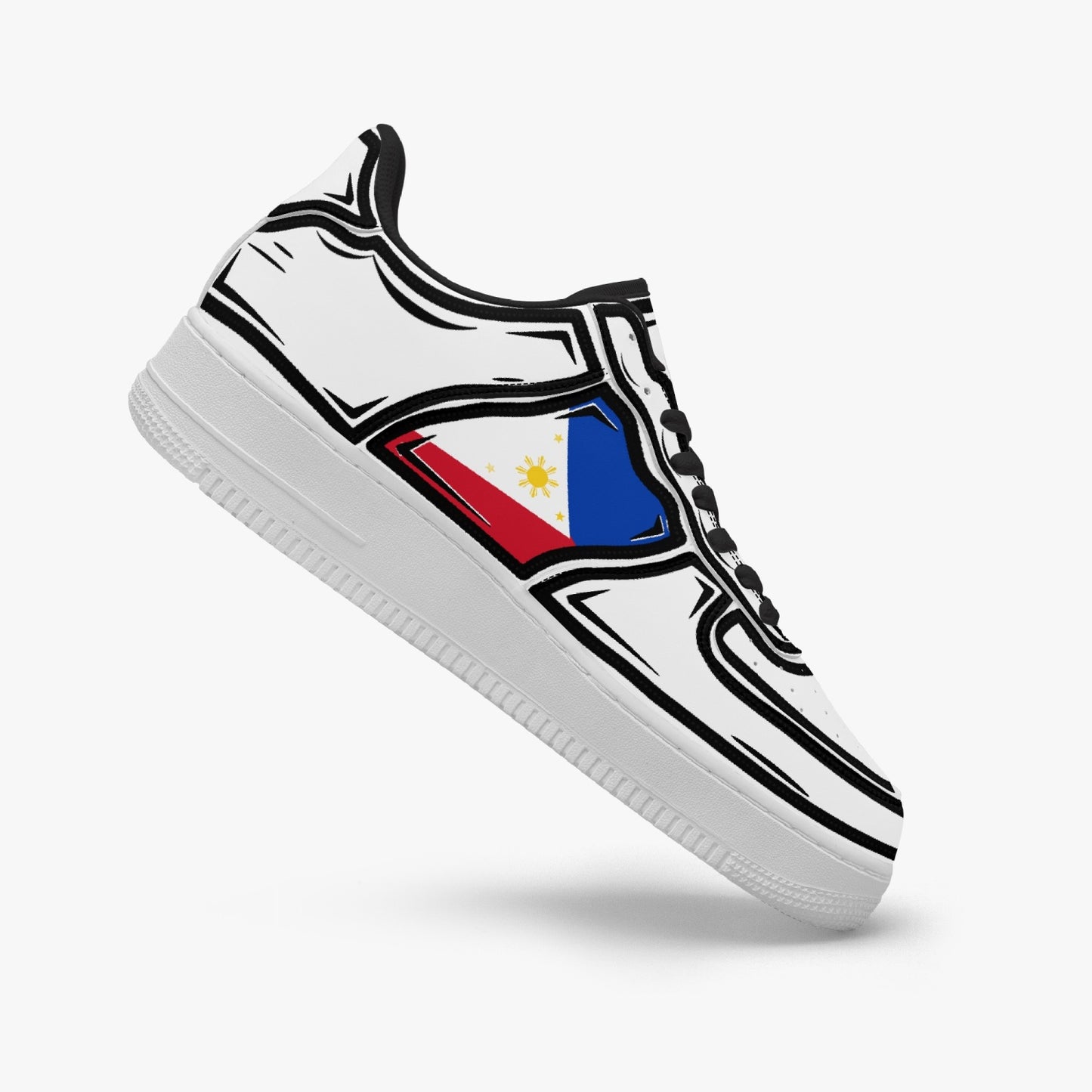 Philippines Cartoon Force 1 Low Tops (White) - Men's & Women's