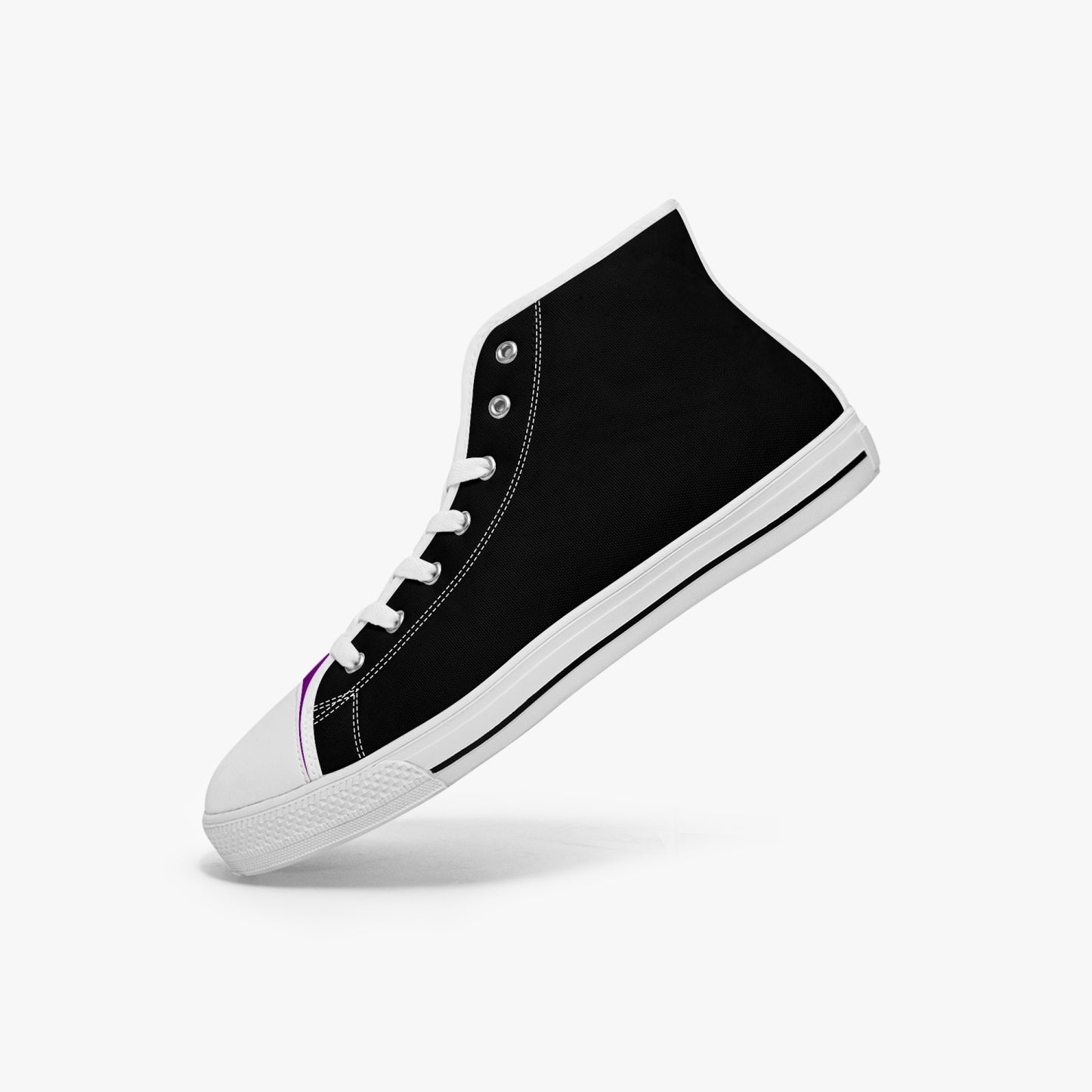 Rainbow Pride Classic Canvas High Tops (Black) - Men's & Women's