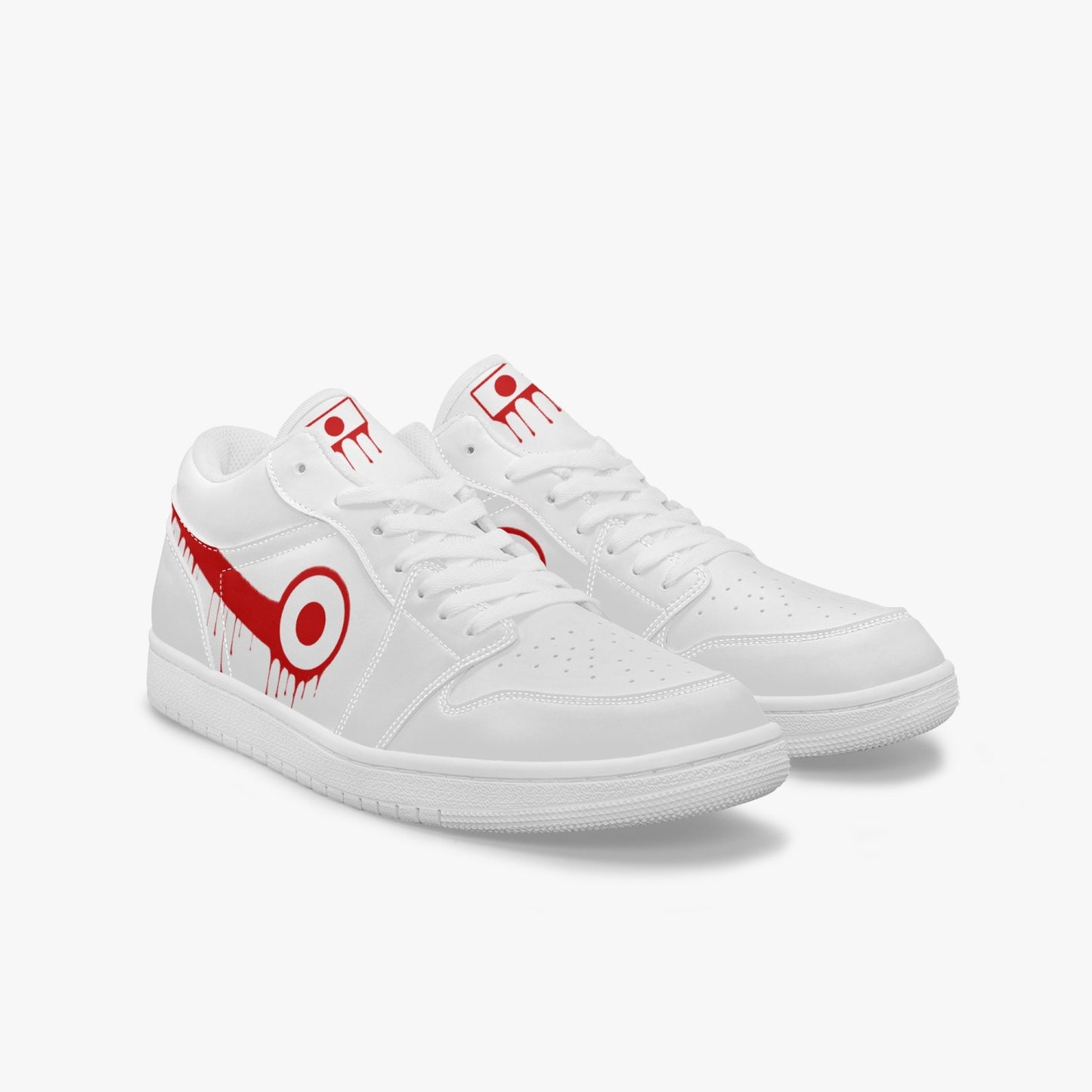 Air Japan Red Drip / White Low Tops (White Sole) - Men's & Women's
