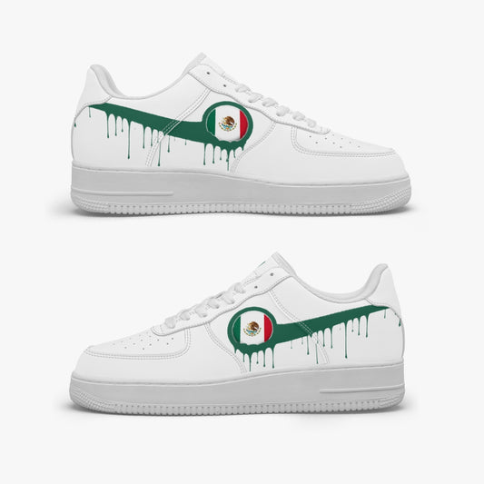 Mexico Green Drip R-Force 1 Low Tops (White) - Men's & Women's