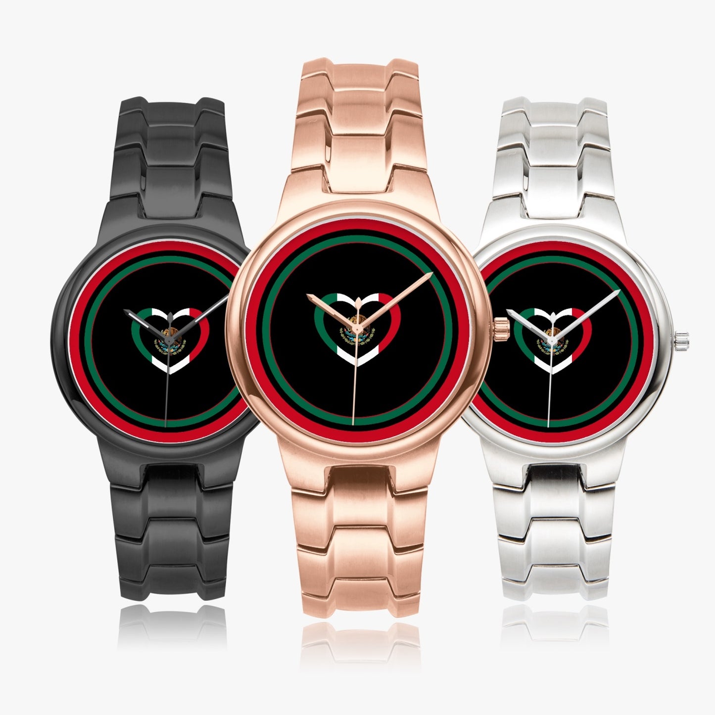 Mexico Love Stainless Steel Luxury Women's Watch - Rose Gold / Silver / Black