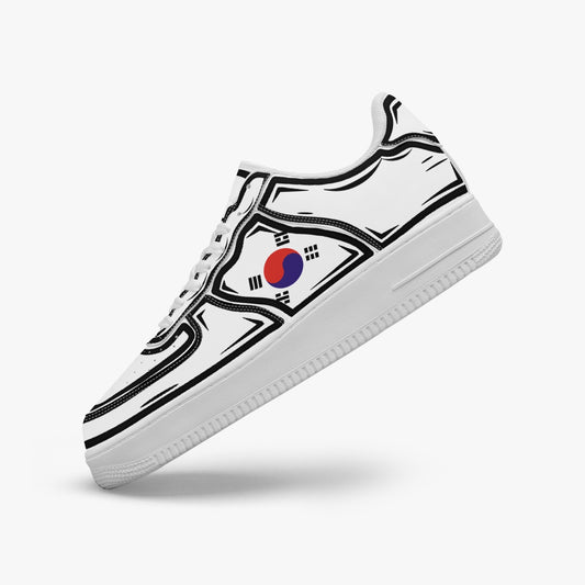 South Korea Cartoon Force 1 Low Tops (White) - Men's & Women's