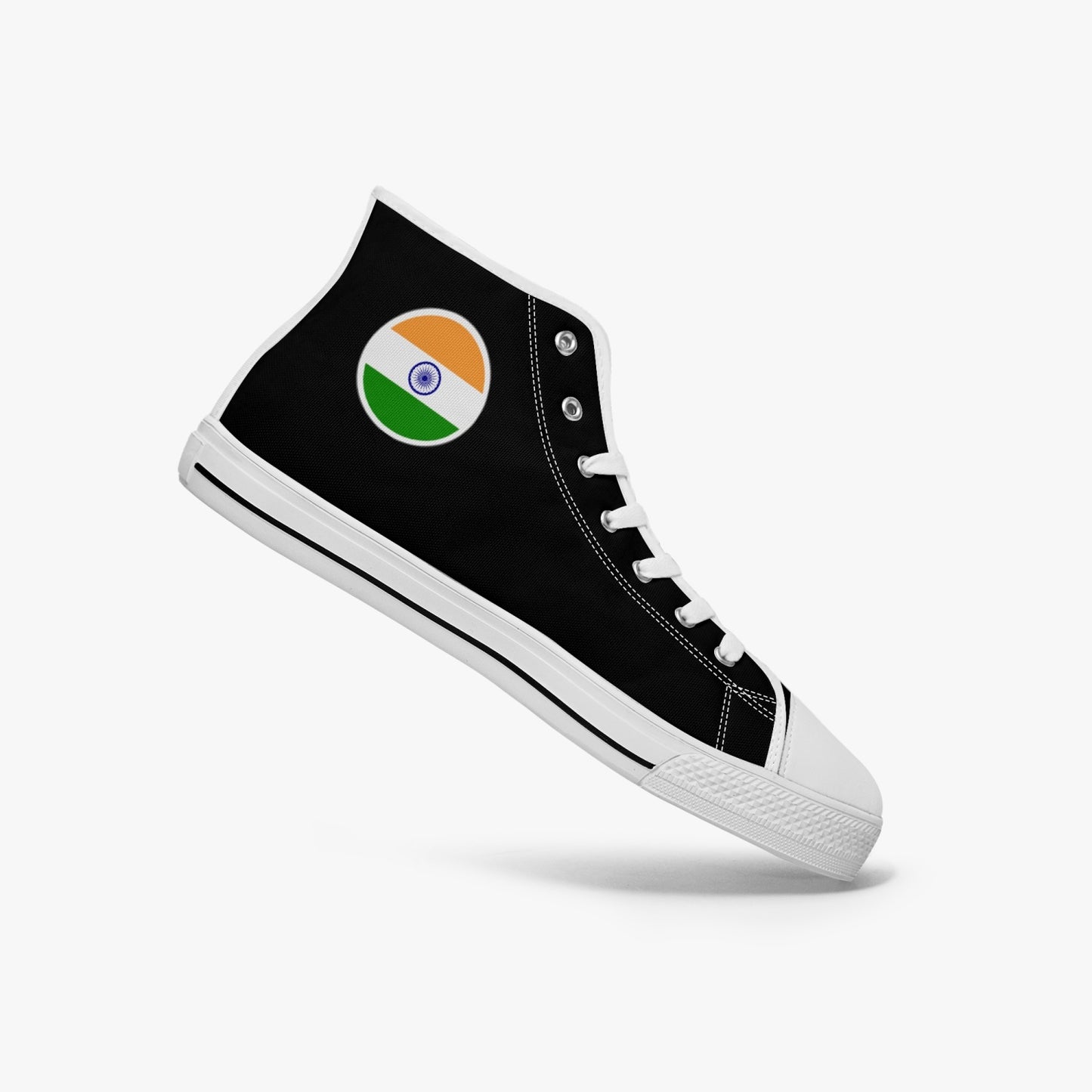 India Classic Canvas High Tops (Black) - Men's & Women's