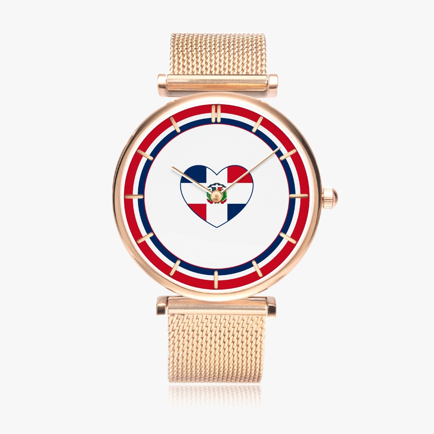 Dominican Love Ultra Thin Women's Quartz Watch - Gold / Rose Gold / Silver