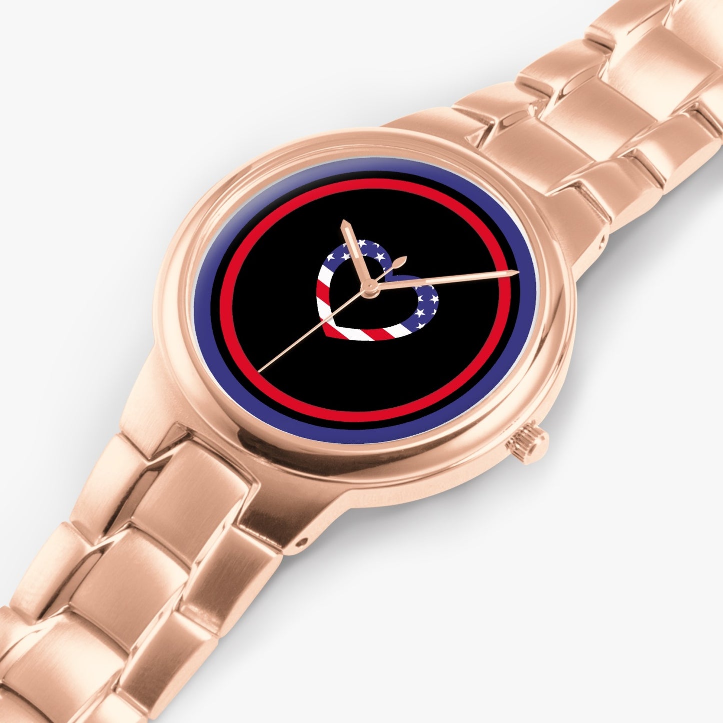 American Love Stainless Steel Luxury Women's Watch - Rose Gold / Silver / Black