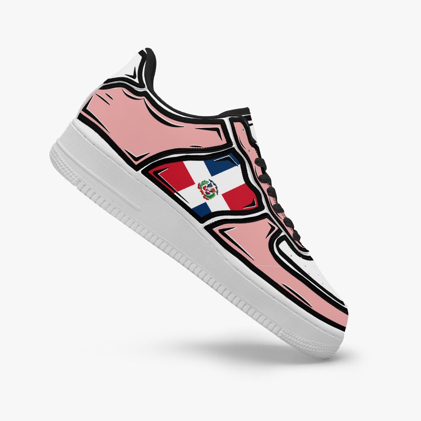 Dominican Cartoon Force 1 Low Tops (Pink) - Men's & Women's